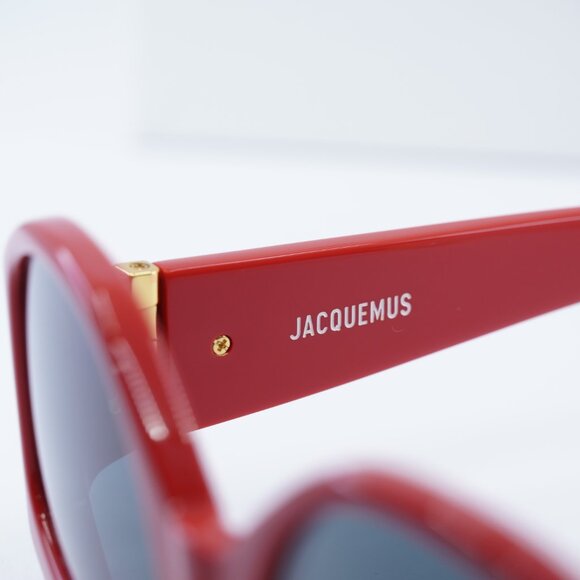 Jacquemus COLAPSO JAC/15 C2 Geometric Sunglasses - Red/Grey - Picture 5 of 11